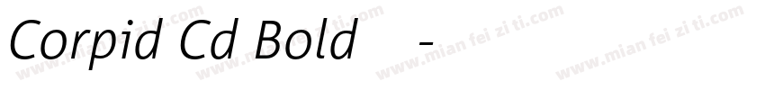 Corpid Cd Bold字体字体转换